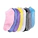 Produktbild HANSHI 8 Paar Yoga Socken Damen Frauen Mädchen Rutschfest Anti Rutsch mit Gummisohlen Atmungsaktiv Ideal für Yoga Pilates Tanz Fitness Sport HCT11