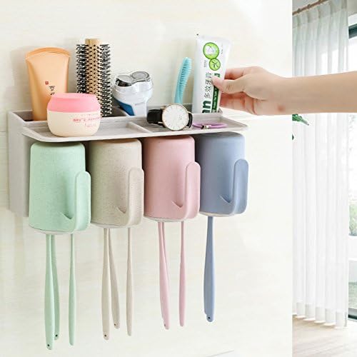 Toothbrush rack Suction-wall brushing cup Washing wall Sucker toilet creative dental box-E