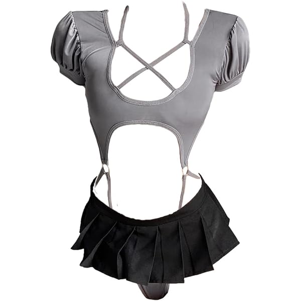 Anime Blauwe Mouwloze Rok Shorts Dames Outfit Kostuum Halloween