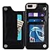 Price comparison product image squarex FANTASTIC Shockproof Flip Cover For iPhone 8 Plus Magnetic Leather Wallet Case Card Slot (Black, iPhone 8 Plus)
