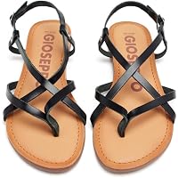 GIOSEPPO Sandales Lelex Femme – Sandales Romaines Cuir Argentées Confortables