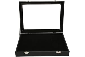 Pin Display Fodral, Dammtät Transparent Glas Lock Pin Holdare Pin Display Board Pin Organizer För Brosch Bar Smycken(Medium)