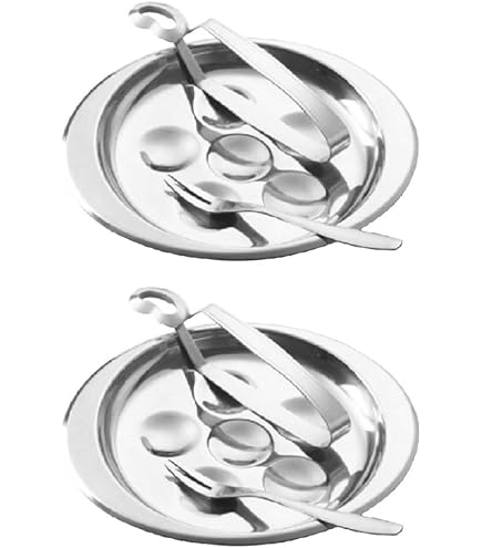 4 Pezzi Piatti Per Lumache In Acciaio Inox Da 12 Fori | Per Ostriche E Crostacei - Foto 3