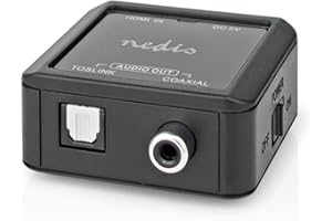 Nedis | Digital Audio Converter | 1-way | Connection input: DC Power/HDMI™ Input | Connection Output: 1x Coax Audio / 1x TosLink Female | eARC | Automatic | Anthracite