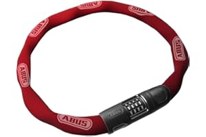 ABUS 61491 Catena d'acciaio 8808C/85 Russet, rosso, 85 cm