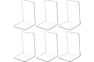 ‎KIONEER Kioneer 3 Paar Acryl-Buchstützen für Regale, rutschfest, für Schlafzimmer, Bibliothek, Büro, Schule und Schreibtisch-Organizer
