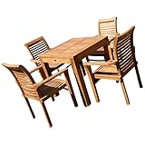 - Äußerst edle Gartengarnitur aus ECHT TEAK, elegantes Design aus unserer Serie JAV