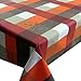 Produktbild Meterware Stoff Farbe , Breite & Länge wählbar - Kariert Orange Rot TEFLON Eckig 100 x 160 bzw. 160x100 cm Tischdecke " Kein Wachstuch " Gartentischdecke Lotus Effekt wasserabweisend Lebensmittelecht