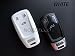 Produktbild Neue Hohe Qualität Silikon 3 Button Smart Keyless-Schlüsselanhänger Displayschutzfolie Fall 2016 2017 Audi A3 A4 A5 A6 A7 Q2 Q3 Q5 RS4 RS5 RS6 SQ7 Q7 A8 TT (weiß)