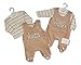 2 Piece Baby Dungaree Set With Embroidery and Applique - 0/3 Months