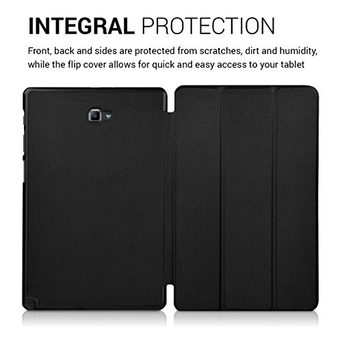 kwmobile Hülle für Samsung Galaxy Tab A 10.1 P580 / P585 (S-Pen) – Smart Cover Case Tablet Schutzhülle Kunstleder – Ultra Slim Tabletcase Schwarz - 4