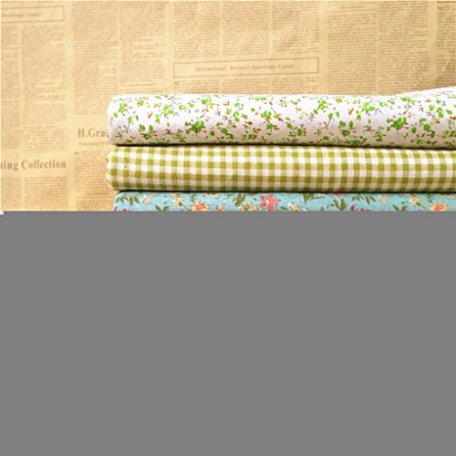 LUFA Green Series 7pcs / set Fabric Bundles Blume gedruckt Baumwollgewebe Patchwork Näh Stoff 50x50cm - 3