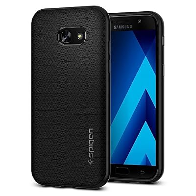 Spigen Coque Samsung Galaxy A5 2017, Spigen® [Liquid Air] ** Technologie Coussin d'air ** [Noir] Flexible Soft TPU silicone / Nouveau design & Motif unique / Housse Etui Coque Pour Galaxy A5 2017, Samsung A5 2017- (573CS21143)