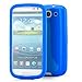 Produktbild Saxonia Samsung Galaxy S3 Hülle Silikon Case Schutzhülle Silikon Touch View Cover mit Fenster Blau