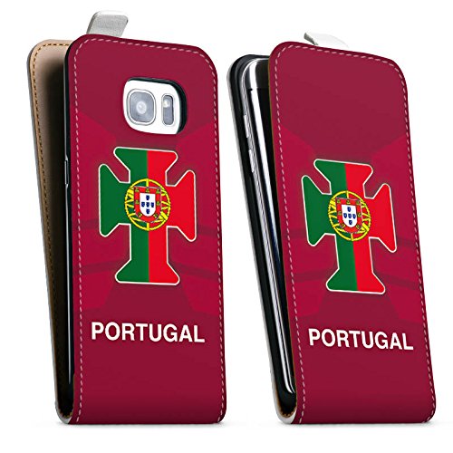 Samsung Galaxy S7 Edge Tasche Schutz Hülle Walletcase Bookstyle Portugal EM Trikot Fußball Europameisterschaft