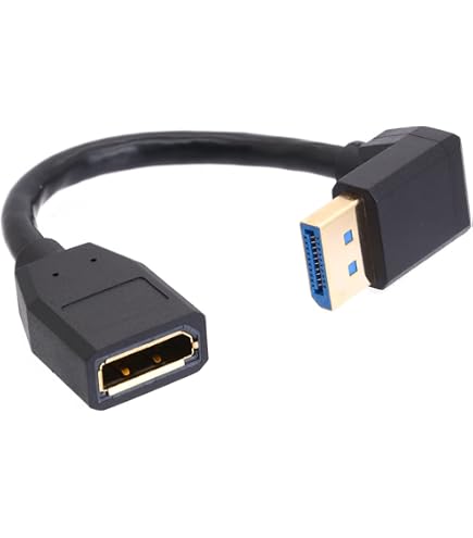 8K DisplayPort 1.4 Verlengkabel, 90 Graden Hoek DP Mannelijke naar DP Vrouwelijke Extender Adapter Connector Cord, Ondersteuning 8K@60Hz 4K@144Hz 1080p@240HZ, Full HD Stereo 3D 15cm (Up 8K DisplayPort 1.4 Verlengkabel, 90 Graden Hoek DP Mannelijke naar DP Vrouwelijke Extender Adapter Connector Cord, Ondersteuning 8K@60Hz 4K@144Hz 1080p@240HZ, Full HD Stereo 3D 15cm (Up