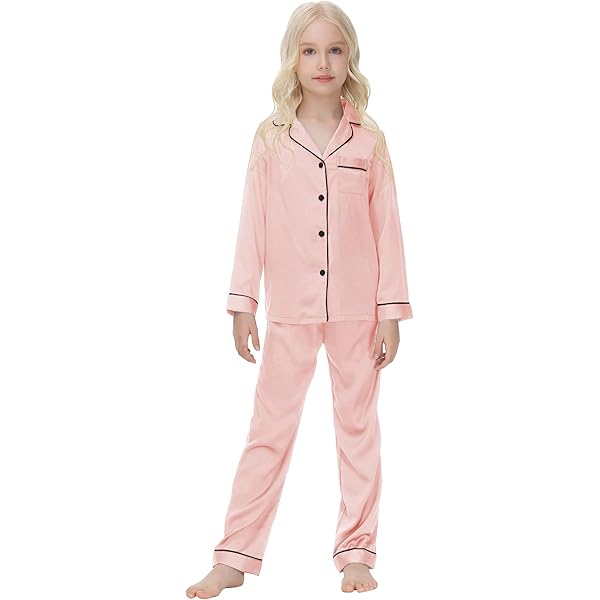 Generisch 2025 Satijnen Pyjamaset voor Kinderen Meisjes Jongens