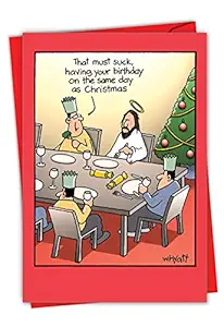 NobleWorks ''Birthdayuck'' Funny Merry Christmas Greeting Card, 5'' x 7'' (1690)