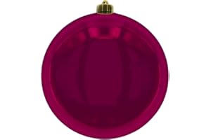 MIK FUNSHOPPING Palline di Natale XXL, per esterni, resistenti al gelo e alle intemperie (sfera Ø 20 cm, 1 pezzo, rosso vinaccia)