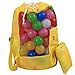 Produktbild Storage Bag FORH Baby Strand Tragbare Kinder Spielzeug Organizer Bathroom Aufbewahrungstasche Outdoor Travel Beach Shell Sandsack Carry Case Mesh Drawstring Rucksack Bag (Gelb)