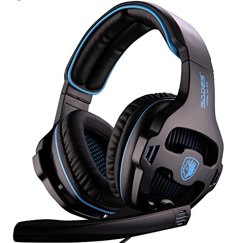 Nuevo SADES SA810 Multi-Platform Auriculares Gaming  3 5mm Gaming auriculares con micr  fono inteligente cancelaci  n de ruido para nueva Xbox One PS4 port  til Mac iPad iPod negro  azul 