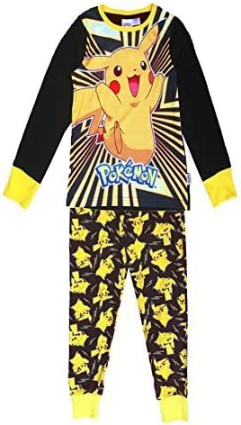 Pokemon Pikachu Black Yellow PJS - 6-7Yrs