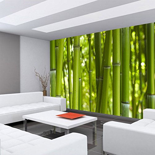 Vlies Fototapete 400×280 cm PREMIUM PLUS Wand Foto Tapete Wand Bild Vliestapete – DREAM OF BAMBOO – Bambuswald Bambus Wald Asien Asia Baum Bamboo Way Bambusweg Grün – no. 071 - 6