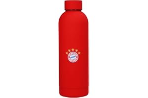 ‎FC BAYERN MÜNCHEN FC Bayern München I Edelstahlflasche I Trinkflasche I 0,5 l I Rot I Schule I Kindergarten I Fußball