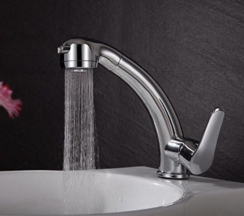 Lcoaung Chrome Pull Out Sink Kitchen Spayer Faucet Swivel Vessel Sink Mixer Tap Pull Out Crane Kitchen Mixer