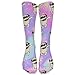 Produktbild pigyear888 Tie Dye Dabbing Pug Sock Classic Fancy Design Multi Colorful Crew Knee High Socks Running Soccer Large (Shoe Size 38-44) For Men And Women