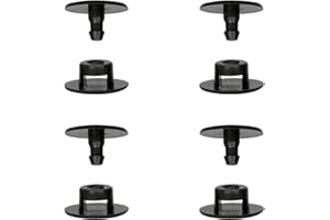 TWOBUD 4 Pack Black Plastic Rivets Buttons for Beach Shoes Repair Clips for Plastic Strap Fasteners Press Stud Poppers Replacement Parts for EVA Beach Shoes for Men Women Kids