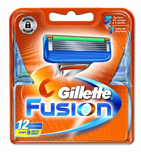 Gillette Fusion 80201243 - Pack of 12 Razor Blades.