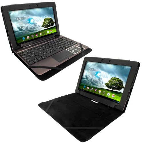 igadgitz ‚Portfolio‘ Schwarz PU Leder Tasche Schutzhülle Hülle Ledertasche Lederetui Etui Case für Asus Transformer Pad & Keyboard Dock TF700 TF700T TF700KL Infinity 10.1″ Android Tablet (Nicht geeignet für TF701T) - 5