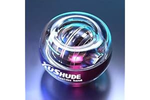 N\C Gyroscope Tennis Ball Power Wrist Ball，Exercices De Poignet à DéMarrage Automatique Balle De Force avec LED Spinball Hand & Armtrainer