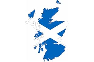 ‎SAMUNSHI Samunshi® Schottland Wandtattoo Nationalfarben Flagge Fahne - 49x70cm