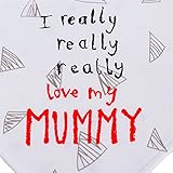 HABI Babylätzchen I ♥ Daddy Mummy Weiches Bib Wasserdicht Lätzchen aus Baumwolle passen Neugeborenes Wasserdichtes Baby Lätzchen mit Klettverschluss 0-3 Jahre - 6