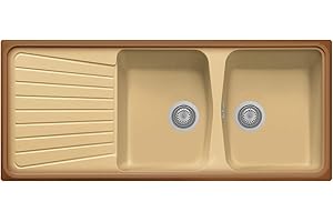 Lavello PLADOS SPAZIO 116.20 a due vasche più scolapiatti TERRA DI FRANCIA