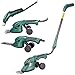 Produktbild 2 in 1 DIY Akku Gras Heckenschere 3,6 V, inkl. 2 Grasscherenaufsatz, Teleskopstiel, Radsatz, entnehmbarer 3,6V Li-Ion-Akku, Ladegerät, und Bedienungsanleitung