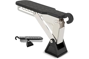 WODHMIEY Adjustable Roof Rack Door Step, Foldable Car Roof Rack Step, Universal Fit 7 Gear Car Latch Door Step, Adjustable Angles, Aluminum Alloy for Trucks Cars, SUV, RV, Off-road Vehicle(Black)