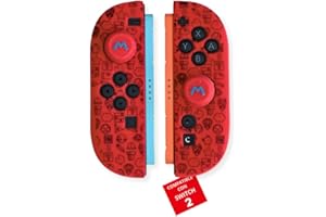M MARIE MADELEINE EMPORIUM MMEGaming Funda Compatible con Joy-con Switch 2, Silicona Antideslizante, Corte Preciso y Suave al Tacto, Protección para Mando Switch 2, Accesorios Switch 2 (Mario Rojo)