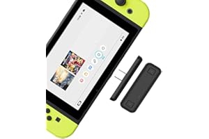 HAFOKO Route Air Audio Sender Switch Bluetooth Adapter Drahtloser Anschluss mit APTX Niedrige Latenz Kompatibel mit NS Switch & Switch Lite PS4 PC-Laptops für Bluetooth Kopfhörer-Lautsprecher