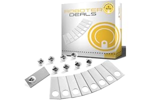 HROBOTIC ACCESSOIRES Robots Deals - Cuchillo de acero inoxidable con tornillos o tuercas (9 unidades) para todos los modelos de robot cortacésped Honda Miimo. 100% compatible, probado por nuestro taller de robots. (con