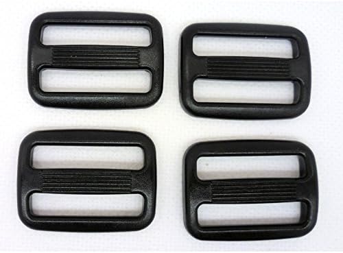 25 mm BLACK Plastic TRI GLIDE ADJUSTER BUCKLES 3 Bar Slides FASTENERS QTY 20 50 100 1000 (10)