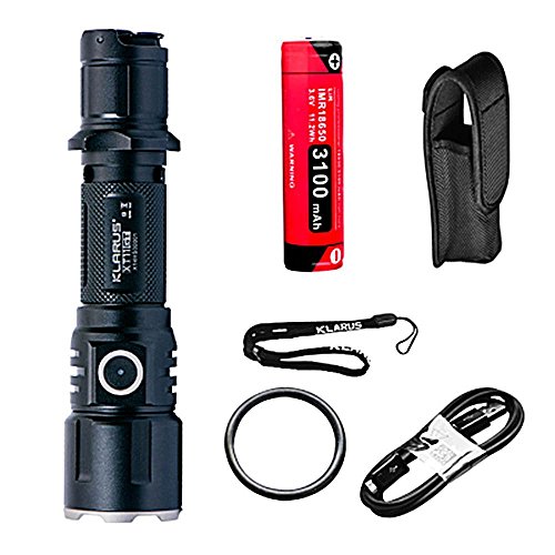 Klarus XT11GT ist die Klarus XT11S aktualisierte Version verwenden CREE XHP35 HD E4 LED Helligkeit von bis zu 2000 Lumen USB aufladbare Taschenlampe inklusive Original-Klarus 3100mAh Akku und NiteElf Schlüsselring - 5
