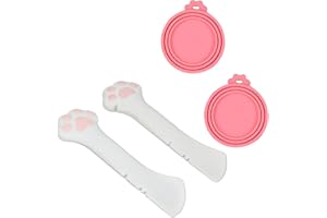 DURONGE 3Pcs Cat Can Lids, Cat Food Spoon Covers Opener, Dog Claw Spoons, Silicone Dog Storage Openers, Universal Silicone Can Covers, for Dog Can Food Spoon for Cat Wet Dry