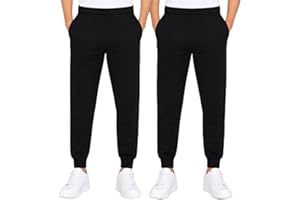 NIYS Kids Jogging Bottoms– Boys & Girls Fleece Joggers, Soft School Uniform Drawstring Sweatpants, Cuffed Hem Tracksuit Bottoms, Elastic Waist Activewear Trousers
