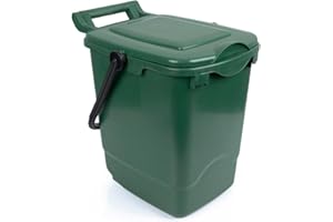 GENERIC Large Compost Caddy - Green - for Food Waste Recycling (23 Litre) - 23L Plastic Composting Kerbside Bin