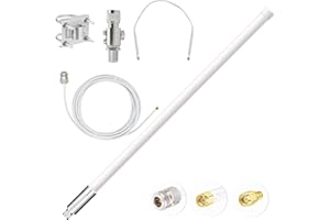 Boostcell L-80. 868 MHz Lora Antena 80 cm/ 6 dbi para largas distancias. LoRaWan Antena + 5 Metros Cable + pararrayos+ Cable Pasador de Ventanas. Bobcat Helium Hotspot Miner Antena. (80 CM 6DBI)