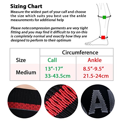 Waden Kompression, MEIKAN – Wadenbandage(1 Paar) / Wadenschutz für Schienbeinverletzungen, zur Linderung von Krampfadern & Wadenschmerzen, Fördert die Durchblutung & verringert Krämpfe – Leistungsverbesserung für Laufen, Joggen, Radfahren, Fitness & Sport – Für Männer & Frauen - 4
