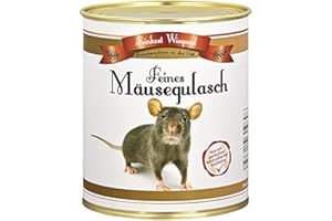 ‎4YOUDESIGN 4you Design Mäusegulasch Feines aus der Dose – lustiges Geschenk zu Weihnachten oder Geburtstag für Kinder und Erwachsene – weiße Mäuse Schaumgummi in einer Feinkost Dose – 175g